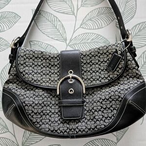Coach Black and Gray SoHo Shoulder Bag